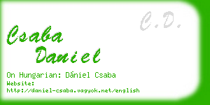 csaba daniel business card